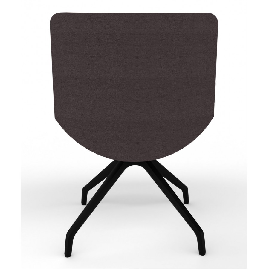 Review Upholstered Square Back Chair With Pyramid Base